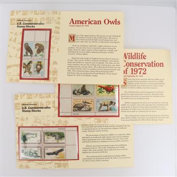 US Commemorative Stamp Blocks, 12 Stamps
