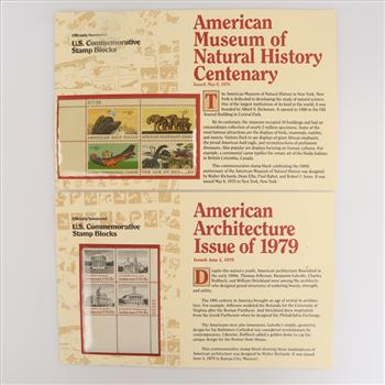 US Commemorative Stamp Blocks, 8 Stamps