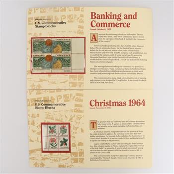 US Commemorative Stamp Blocks, 8 Stamps