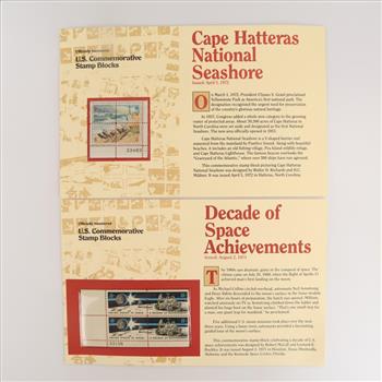 US Commemorative Stamp Blocks, 8 Stamps