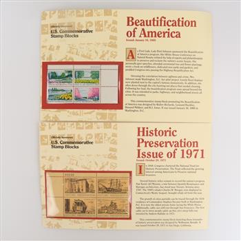 US Commemorative Stamp Blocks, 8 Stamps