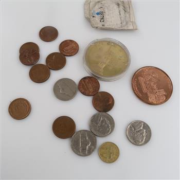 US & Foreign Coins With Tokens, 15+ Pieces
