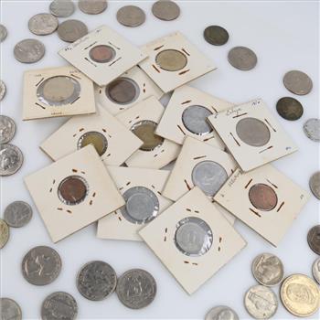 US & Foreign Currency, 70+ Coins