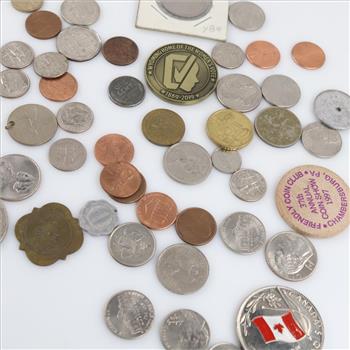 US & Foreign Currency & Tokens, 21+ Pieces
