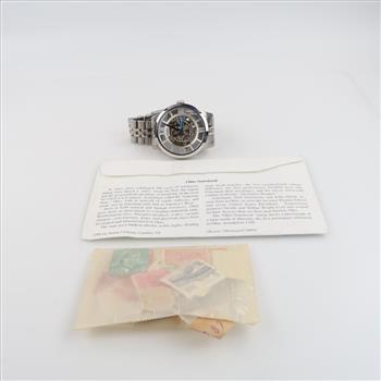 US, Foreign Stamps And Fossil Townsman Automatic Watch, 70+ Pieces