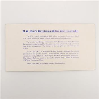 US Mint Bicentenial Silver Uncirculated Set