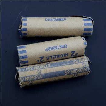 US Nickels, 3 Rolls