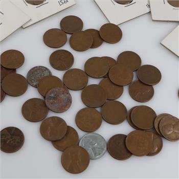 US Pennies, 40+ Pieces