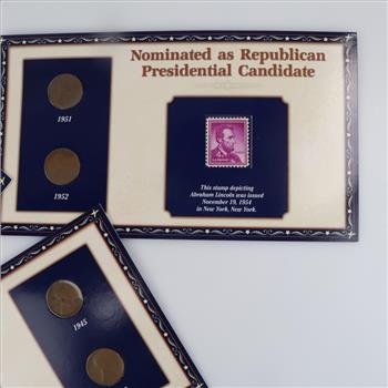 US Penny And Stamp Set, 3 Sets