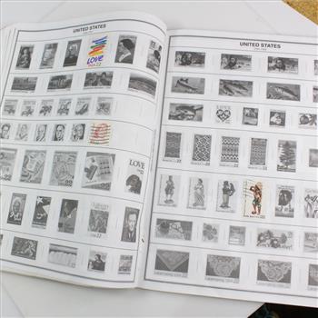 US Postage Stamp Album, Includes 50+ Stamps
