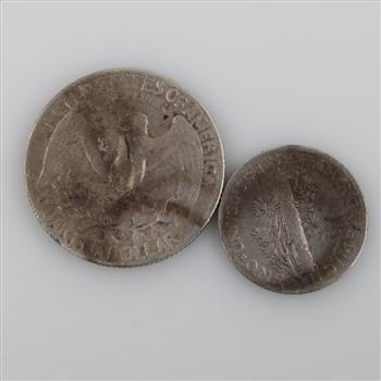 US Silver Coins, 2 Pieces