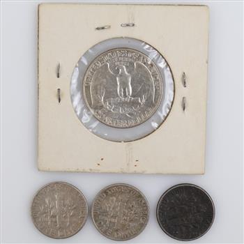 US Silver Currency, 4 Pieces