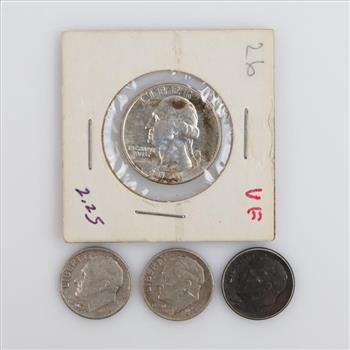 US Silver Currency, 4 Pieces
