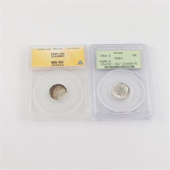 US Silver Dimes, 2 Pieces