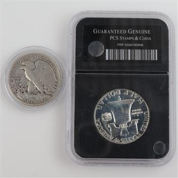 US Silver Half Dollar, 2 Pieces