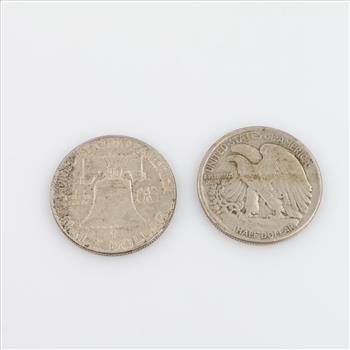 US Silver Half Dollar, 2 Pieces