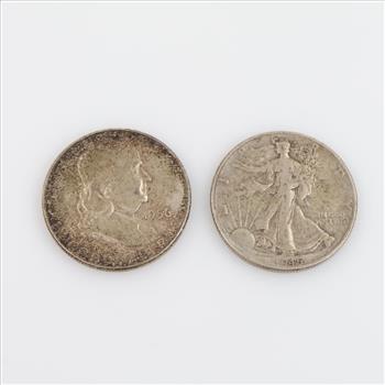 US Silver Half Dollar, 2 Pieces