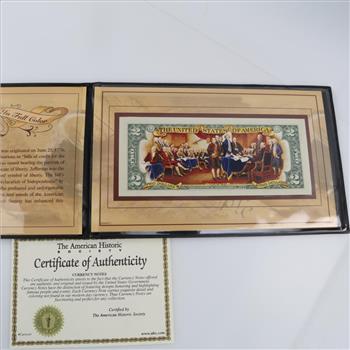 US Two Dollar Bill Colorized 