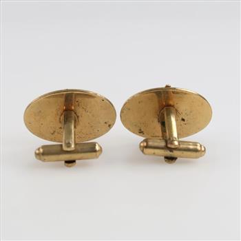USS Steel 10kt GF Accent 35 Years Cuff Links