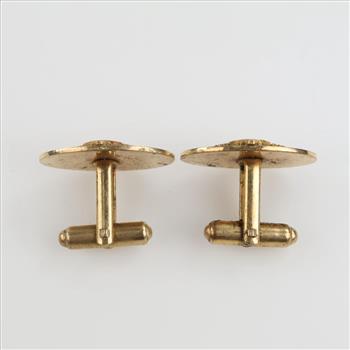 USS Steel 10kt GF Accent 35 Years Cuff Links
