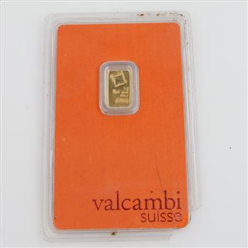 Valcambi Suisse Fine Gold 1 Gram Bar