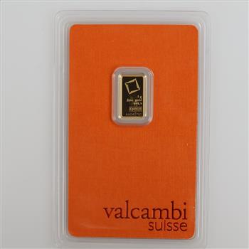 Valcambi Suisse Fine Gold 1g Bar