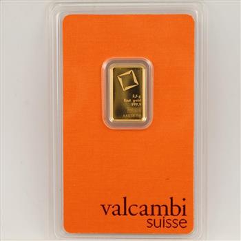Valcambi Suisse Fine Gold 2.5g Bar