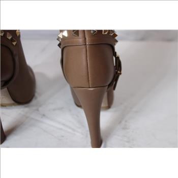 Valentino High Heeled Knee High Leather Boots, Size EU 35