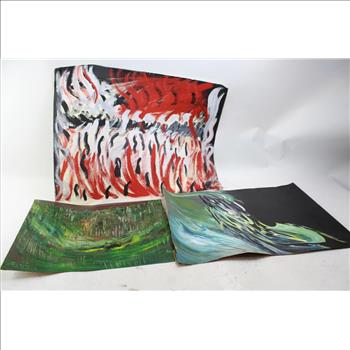 Various Paintings By Jaleh Kazemi