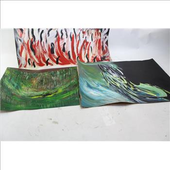 Various Paintings By Jaleh Kazemi