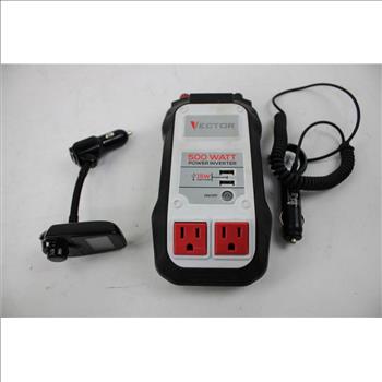 Vector 500W Power Inverter, Stanley Sockets, Nulaxy Bluetooth Transmitter, 3 Pieces