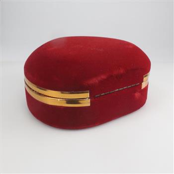Velvet Red Heart Jewelry Box