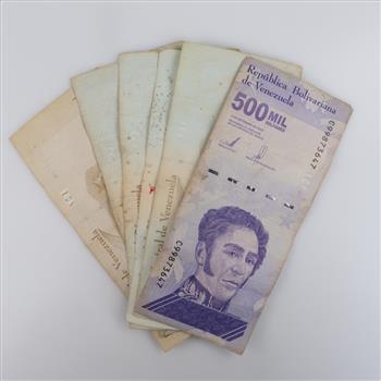 Venezuelan Bolivares, 6 Pieces