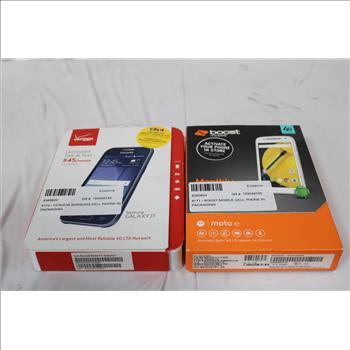 Verizon Samsung Galaxy J1 & Boost Mobile Moto E, 2 Pieces, New