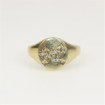 Vermeil Clear Stone Ring