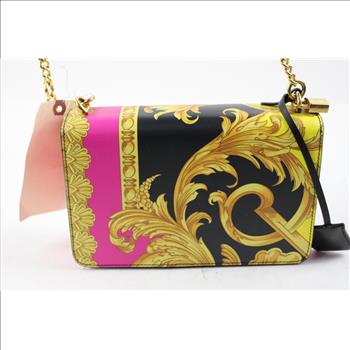 Versace Handbag With Gold Chain Strap