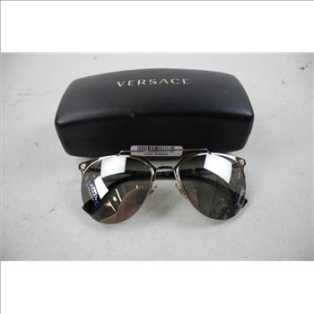 Versace Men's Pilot-Aviator Slim Metal Double Bridge Sunglasses