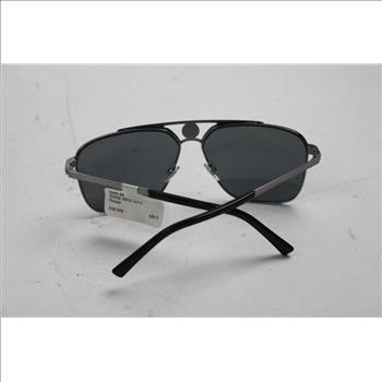 Versace Men's Silver/Black Sunglasses