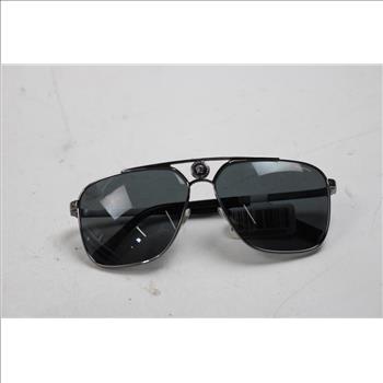 Versace Men's Silver/Black Sunglasses