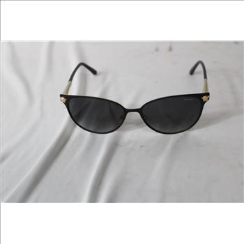 Versace Metal Black/Gold Polarized Sunglasses