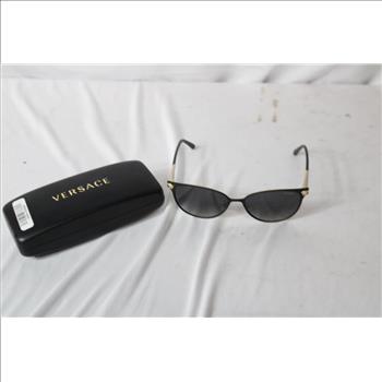 Versace Metal Black/Gold Polarized Sunglasses