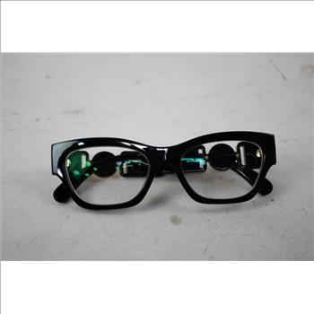 Versace Unisex Black & Gold Eyeglasses