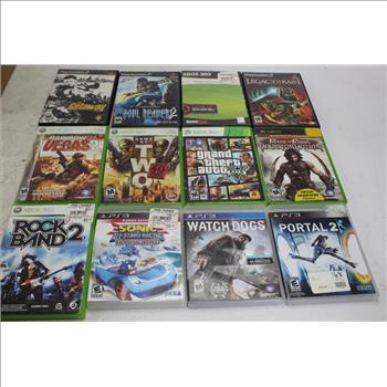 Video Games: PS2, PS3, XBox, Xbox 360: Portal 2, Grand Theft Auto V: 10+ Items