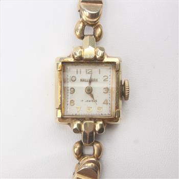 Vintage 14kt Gold Hallmark Swiss Watch