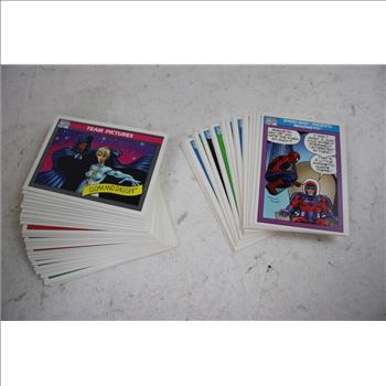 Vintage 1990 Marvel Trading Cards, 100+ Cards
