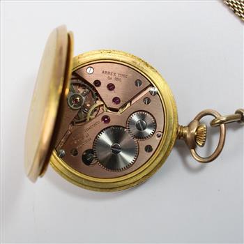 Vintage Arnex 10kt Gold Plated Pocket Watch