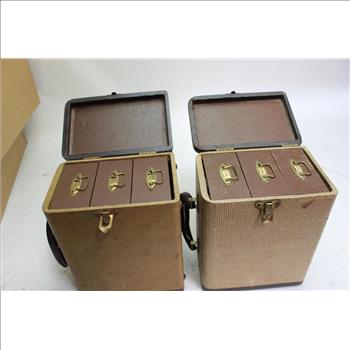 VINTAGE BARNETT & JAFFE BAJA SLIDE CASE With Photos  2 Pieces