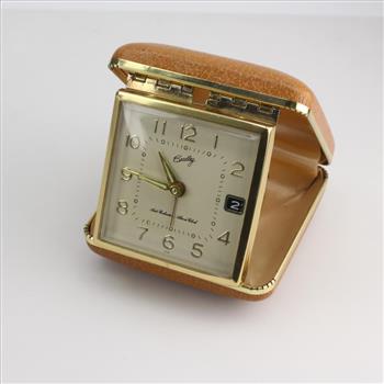 Vintage Bradley Auto Calendar Travel Alarm Clock