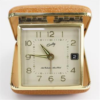 Vintage Bradley Auto Calendar Travel Alarm Clock