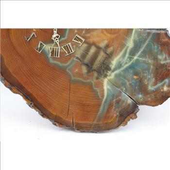 Vintage Cabin Wood Tree Slab Wall Clock